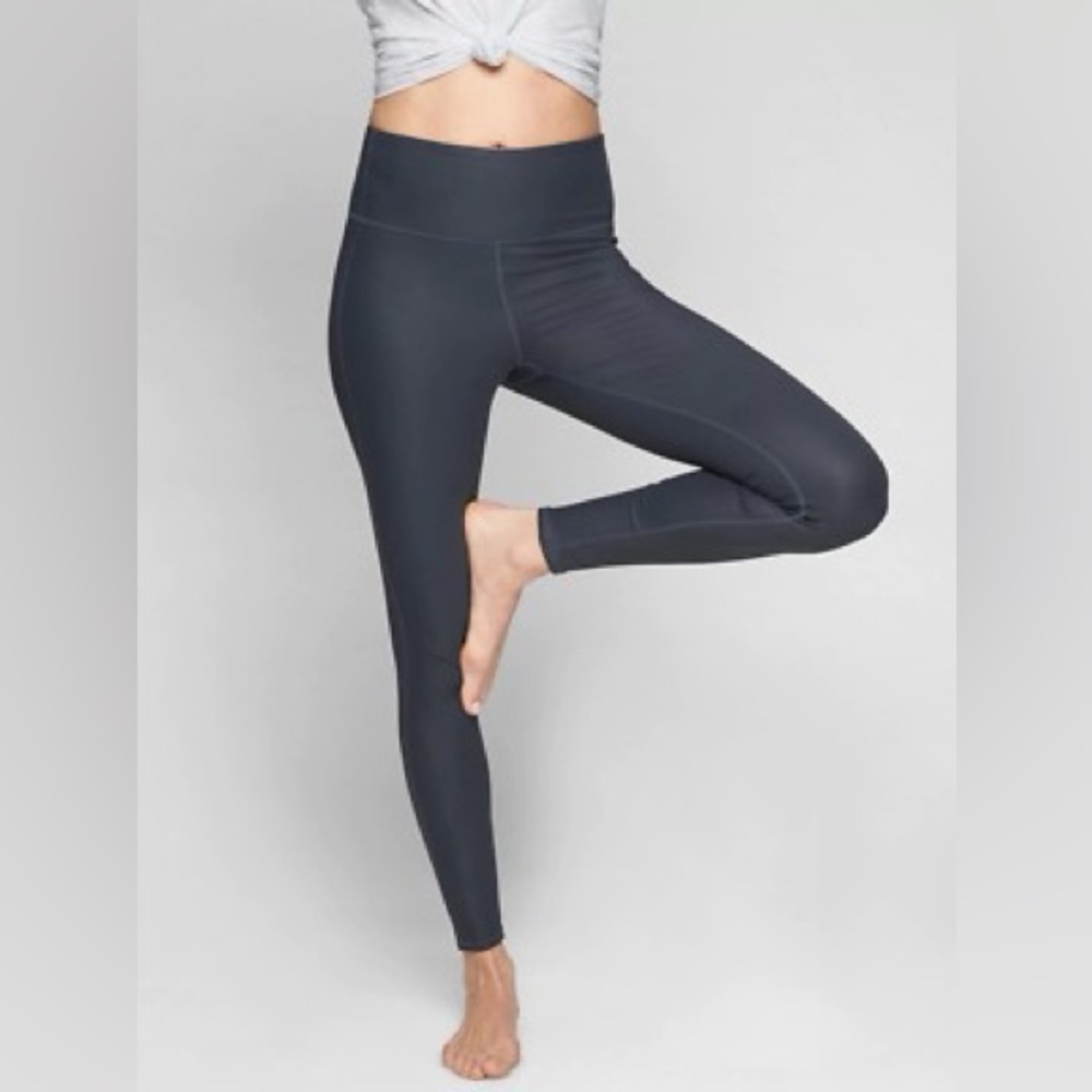 Athleta S Small High Rise Chaturanga Legging Yoga Pants Athleisure Gray